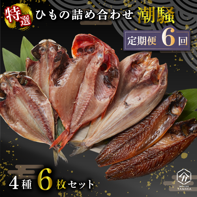 【定期便全6回2ヶ月毎】 干物 厳選セット 4種 6枚 金目鯛 あじ 真ほっけ さば 醤油 醤油干し 鰯 鯖 サバ アジ ひもの 沼津 静岡 コスパ ランキング 人気 美味しい 詰め合わせ 干物セット