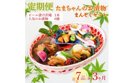 定期便 3ヶ月 漬物 ビール漬 季節野菜 7種 沼津まんぞく セット 小分け