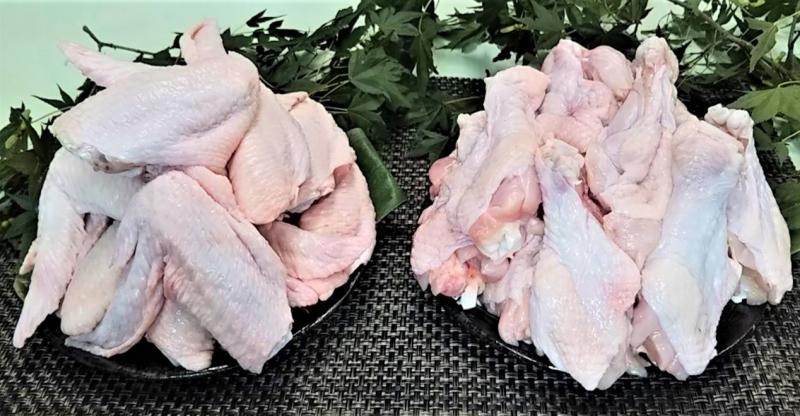 0011-38-06 静岡県産銘柄鶏 「富士の鶏」 手羽先 & 手羽元 セット 各1kg (各15本前後)