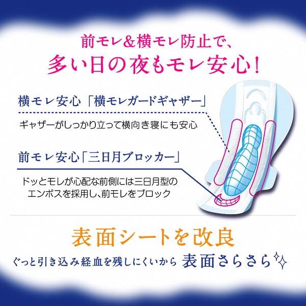 0020-10-06 エリス 朝まで超安心 330 特に多い日の夜用 羽つき 33cm ほどよく多め 20枚×12パック (240枚)