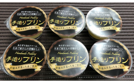 0009-40-07. 富士山朝霧高原たまご使用の「手造りプリン」6個セット