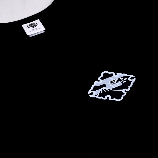 0014-74-05 富士宮市 マンホールTシャツ 波 (黒) : Lサイズ