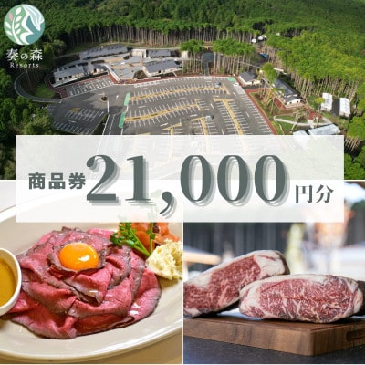 静岡県伊東市【奏の森リゾート】奏の森ResortsのAGEDでも使える商品券21,000円分【1571050】