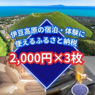 旅する伊豆高原応援パス 2,000円チケット 3枚セット【1733335】