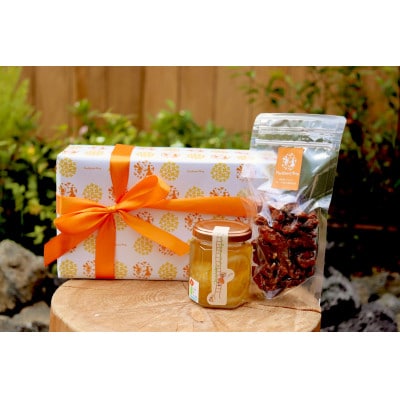 ギフトセット:伊豆産レモンのドライフルーツのハチミツ漬けと胡桃のハチミツキャラメリゼのセット【1672635】