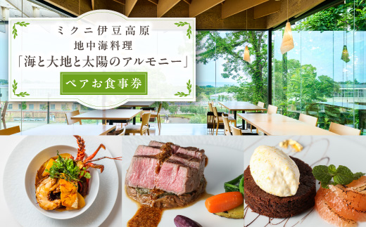 【ミクニ伊豆高原】地中海料理「海と大地と太陽のアルモニー」ペアお食事券【1141847】