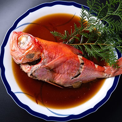 【伊豆名産】静岡県産の肉厚ふわふわな金目鯛の煮付け1尾(300g〜400g)※化粧箱入り【配送不可地域：離島】【1619802】