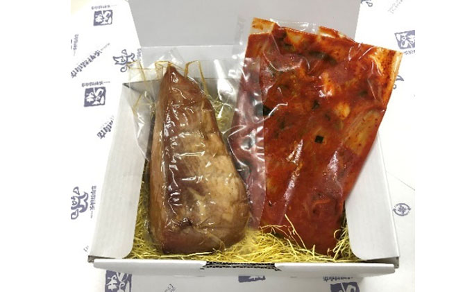 自家製 焼豚（約400g）・キムチ（500g）セット【配送不可：北海道・沖縄・離島】 お肉 豚肉 