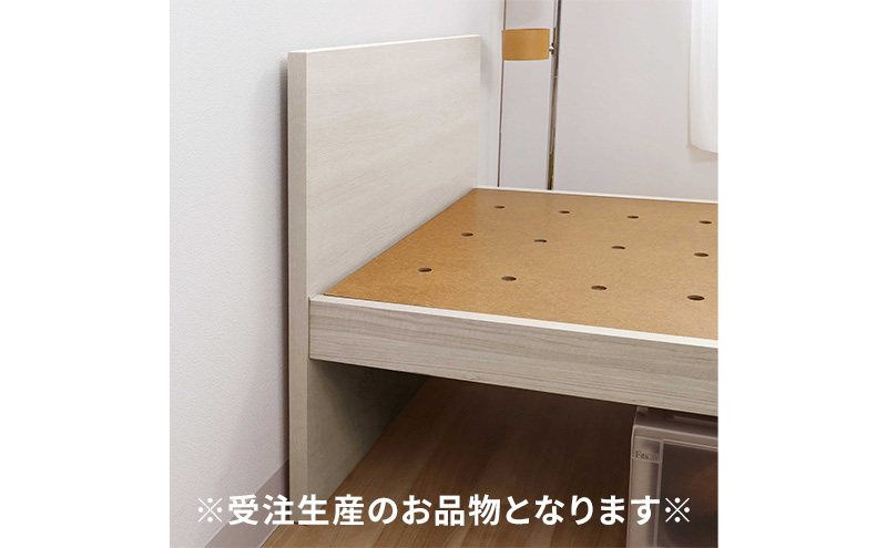 【受注生産品】木製シングルベッド　アイボリーホワイト