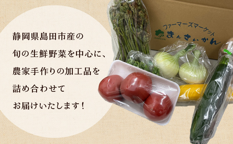 新鮮獲れたて！ まんさいかん島田 季節の野菜詰め合わせ セット 　 野菜セット 旬の野菜 旬 野菜詰め合わせ 野菜詰め合わせセット 産地直送 静岡 島田市