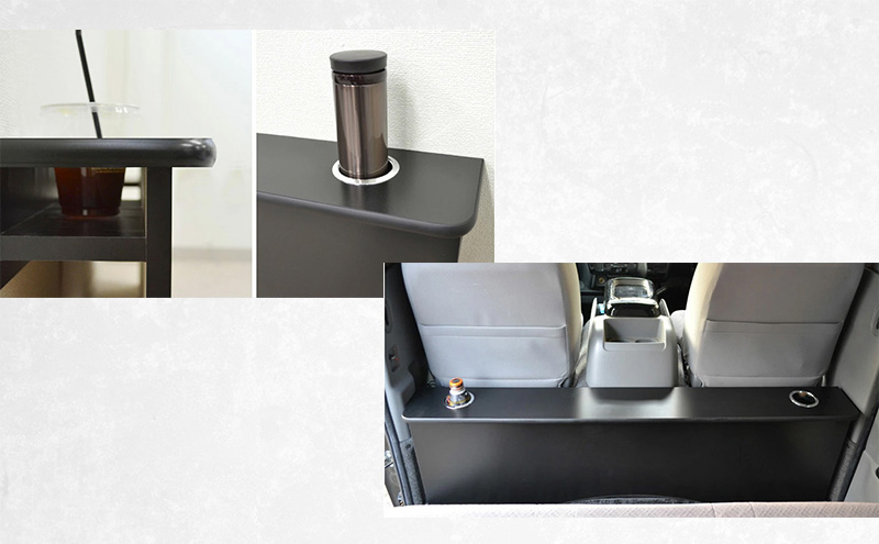 ハイエース200系スーパーGL 標準幅用 セカンド テーブル ［ハイアット マットブラック］ ハイエース 日本製 静岡 静岡県 島田市