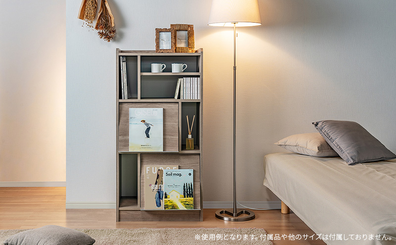 多用途なフラップ扉収納　ミドルタイプ GO インテリア 収納 収納ラック 低ホルムアルデヒド 家具