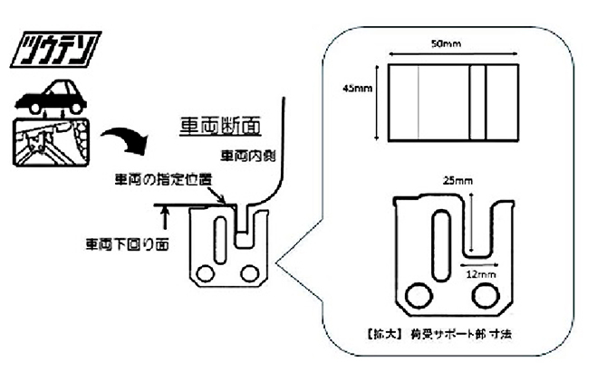 ツウテン　パンタグラフジャッキ　PJ1400