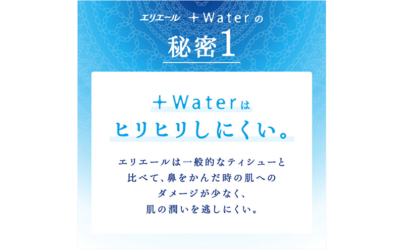 【ふるさと納税】ボックスティッシュ エリエール 保湿 ＋Water 50箱 180組 ティッシュ ティッシュペーパー ティシュー まとめ買い 箱 花粉 鼻 備蓄 防災 送料無料 日用品 消耗品 静岡県 島田市