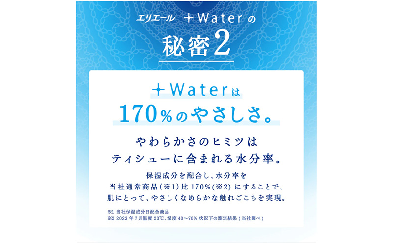 【ふるさと納税】ボックスティッシュ エリエール 保湿 ＋Water 50箱 180組 ティッシュ ティッシュペーパー ティシュー まとめ買い 箱 花粉 鼻 備蓄 防災 送料無料 日用品 消耗品 静岡県 島田市