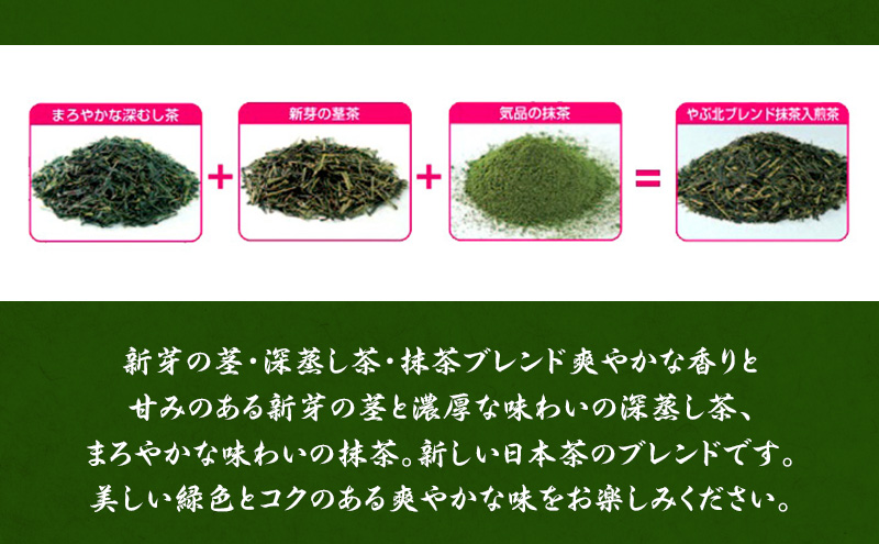 やぶ北ブレンド 抹茶入煎茶 100g×12本 お茶 緑茶 日本茶 深蒸し茶 煎茶 抹茶 ブレンド 静岡茶 国産 茶葉 静岡 島田市