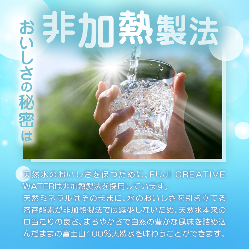 【FUJI CREATIVE WATER】富士山天然水ボトル ナチュラルミネラルウォーター・ペットボトル ラベル付き200ml 丸型25本/箱 [sf085-007]