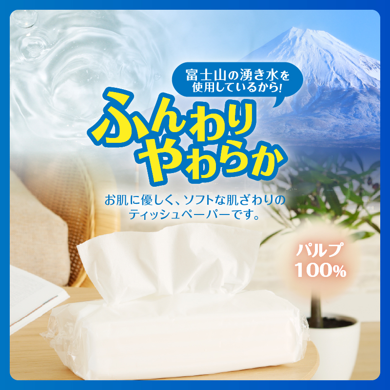 【配送2個口】ソフトパックピロ包装高級ティッシュ200W100個入 詰め替えにぴったり 国産 箱なし [sf002-608]