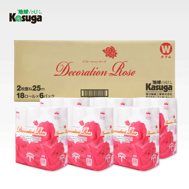 デコレーションローズピンク18R トイレットペーパー108Rダブル [sf023-025]