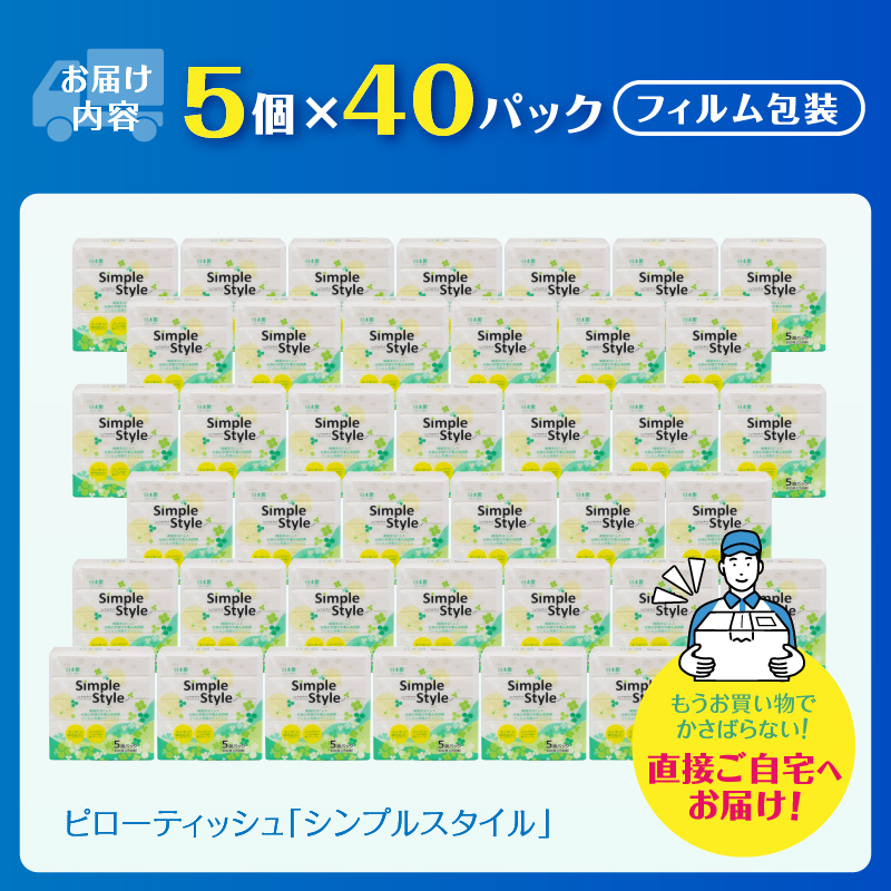 ãããŒãã£ãã·ã¥ãã·ã³ãã«ã¹ã¿ã€ã«ã150Ã5ã40è¢ã»ãã ç®±ãªãã¹ãã㪠ã³ã³ãã¯ãïŒa1130ïŒ