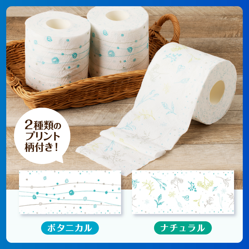 3817 定期便 【全3回】【毎月発送】 Hanatabaボタニカルシャワー ダブル12ロール1パック [sf002-432]