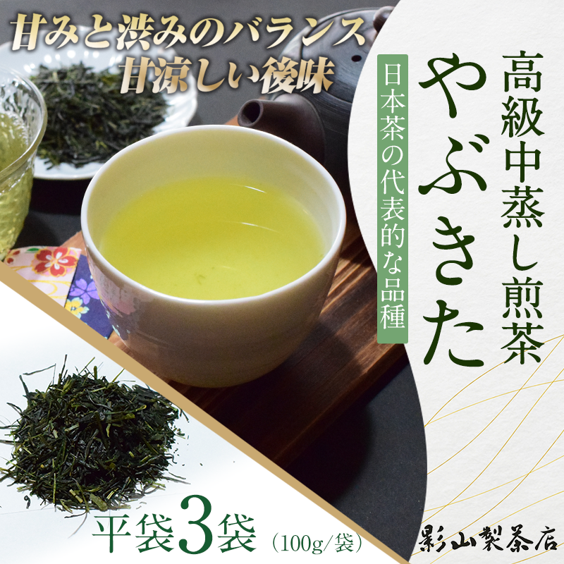 店主が贈り物に薦める逸品。一番摘み高級煎茶「やぶきた」 3袋セット [sf001-282]