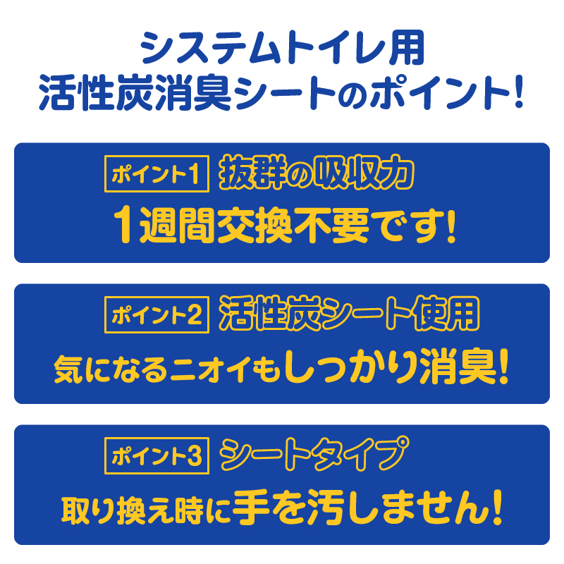 システムトイレ用 各社共通 活性炭消臭シート ペットシーツ 20枚×8袋 おしっこ 吸収 活性炭 ミクロの孔 強力消臭 1週間交換いらず ニャン 猫 ネコ ねこ まとめ買い ペット用 消耗 衛生 防災 備蓄 日本製 国産 SDGs サノテック 静岡 富士市(1426)