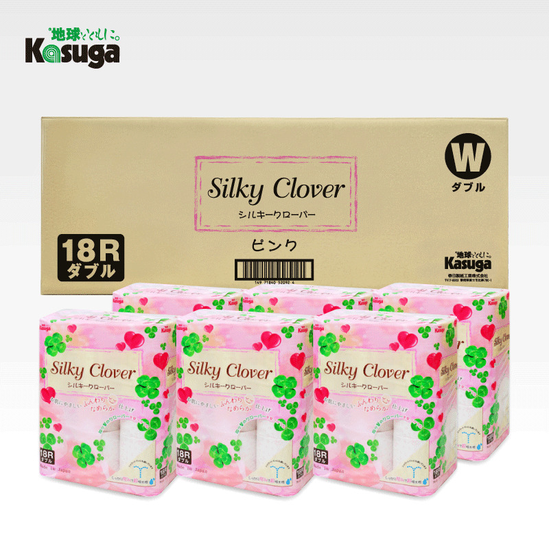 シルキークローバーピンク18R トイレットペーパー108Rダブル [sf023-019]