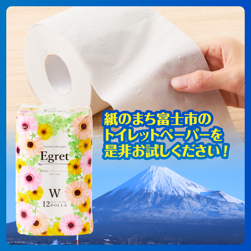 エグレット再生紙トイレットペーパー 12Rダブル [sf002-389]