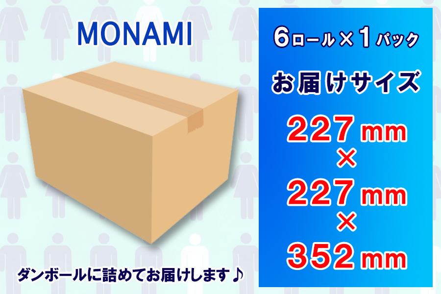 定期便 【全12回】トイレットペーパー ダブル 6個×1パック モナミ [sf077-096]