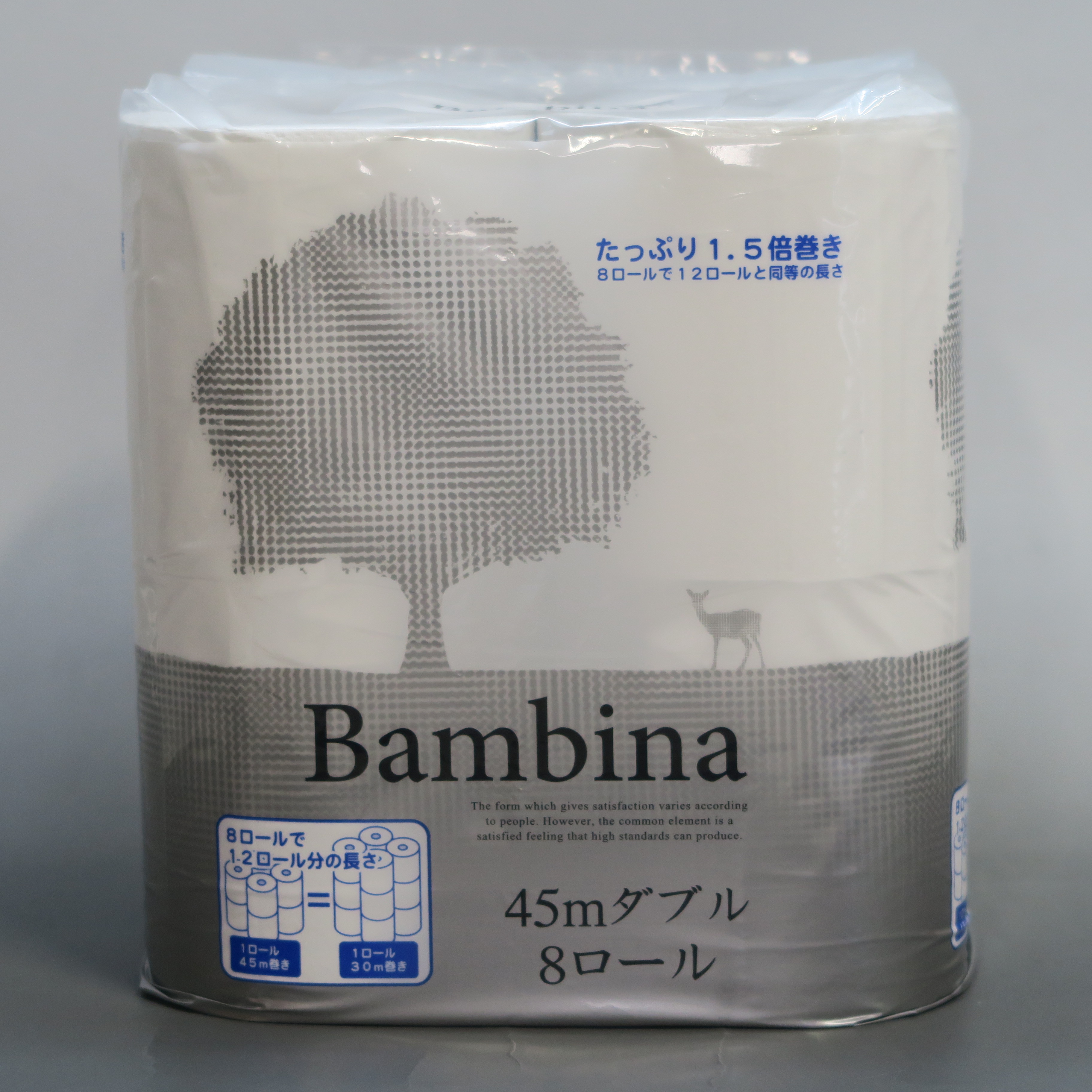 Wバンビーナ コンパクト 45M8ロール12入 トイレットペーパー [sf001-144]