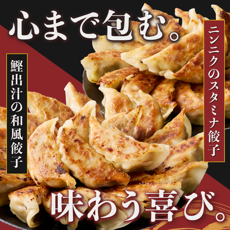 鰹出汁の和風餃子(30個)とニンニクのスタミナ餃子(30個) [sf001-220]