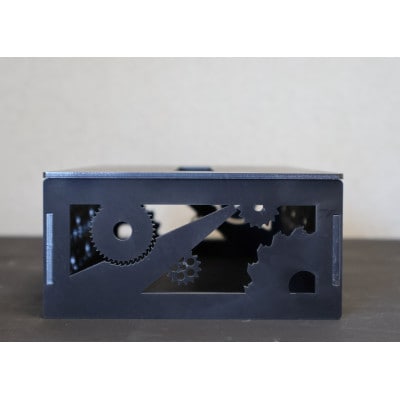 【インダストリアル】アイアンサーキュラーティッシュケース (ボックスタイプ)【1475255】