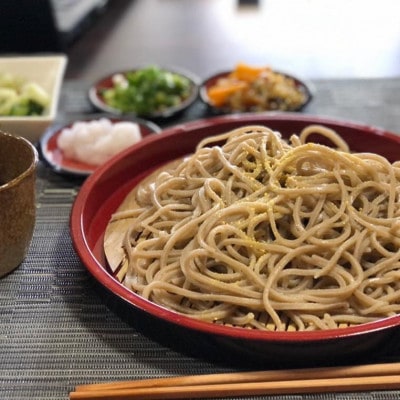 レンチン茹でそば(十割そば) 4人前　そばつゆ付き 【手打ちそば ことのは庵】　静岡県 磐田市【配送不可地域：離島】【1732326】