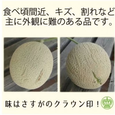 【毎月定期便】【訳あり品】クラウンメロン1玉・4ヵ月毎月お届け全4回【配送不可地域：離島・北海道・沖縄県】【4069586】