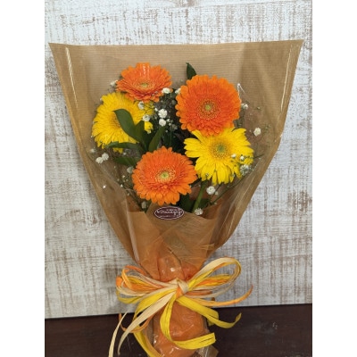 2月発送!同級生コンビでお届けするガーベラMIXブーケとおいしいお米のセット・お花長持ち栄養剤付き!【1706281】