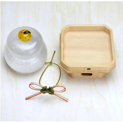 ムクガラス鏡餅置物(大)三方台付【1417355】