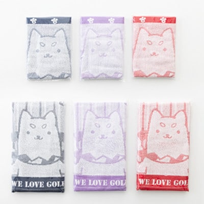 しっぺいフェイスタオル&ハンドタオル各3色(レッド・ネイビー・パープル) Bセット【1696596】