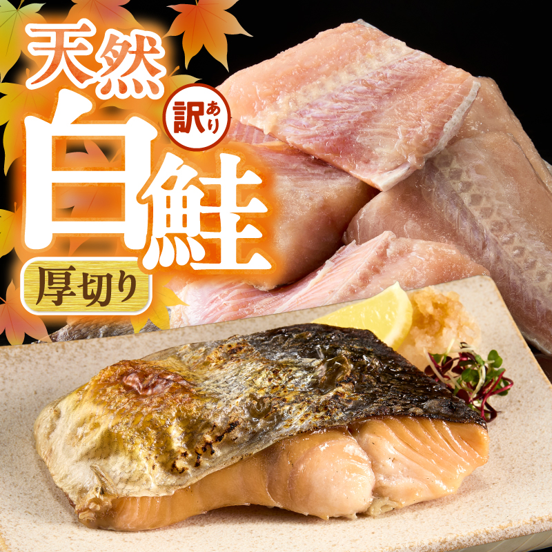 a15-713　厚切りカット！天然 白鮭 甘口 切身 約2kg