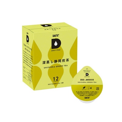 UCC「深蒸し静岡煎茶 & 静岡まろみ焙じ茶」ドリップポッドカプセル 各4箱 合計8箱(96杯分)【配送不可地域：離島・沖縄県】【1603576】