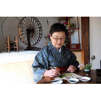 【冬 わびすけつばき】四季を彩る創作草もの盆栽(工芸品)〜工房椿【配送不可地域：離島・北海道・沖縄県】【1599117】