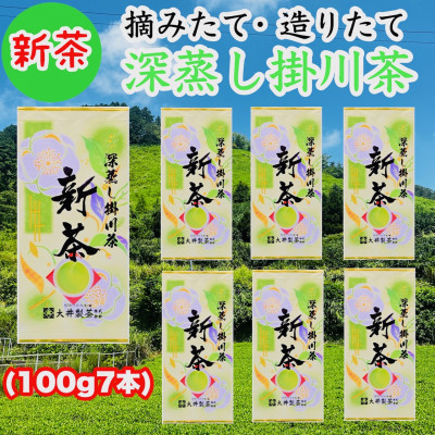 【2026年5月下旬より順次発送】新茶　深蒸し掛川茶　旬の香り・味をお届けします。100g×7本【配送不可地域：離島・沖縄県】【1679952】