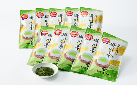 茶審査技術八段 掛川最高有段者 大井丈司監修!深蒸し掛川茶一番茶製造!100g×10袋セット【配送不可地域：離島・沖縄県】【1096815】