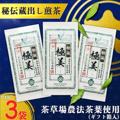 深蒸し掛川茶「極美」100g×3袋セット【配送不可地域：離島・沖縄県】【1091967】