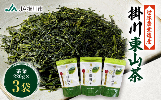贅沢な詰め放題　深蒸し掛川茶(茶葉) 220g×3袋【配送不可地域：離島・沖縄県】【1697765】
