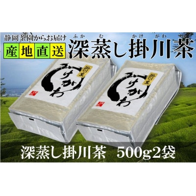 深蒸し掛川茶(掛川の里)500g2袋 静岡県掛川産二番茶100% たくさんお茶を飲む方におすすめ【配送不可地域：離島・沖縄県】【1294055】