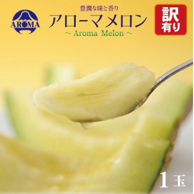 【訳あり】アローマメロン 1玉入【通年出荷】【配送不可地域：離島・北海道・沖縄県】【1170117】