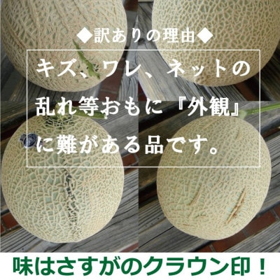 【訳あり】クラウンメロン 1玉 約1kg 静岡県産 高級 マスクメロン 【一年中食べられる!】【配送不可地域：離島・北海道・沖縄県】【1486532】