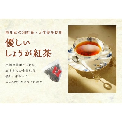 優しいしょうが紅茶「ジンジャーティー」(紅茶、生姜、共に掛川産)ティーバッグ2g×13入り×5袋【配送不可地域：離島・沖縄県】【1365356】