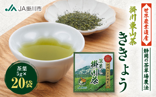 掛川東山茶「ききょう」茶葉　5g×20袋【配送不可地域：離島・沖縄県】【1718450】
